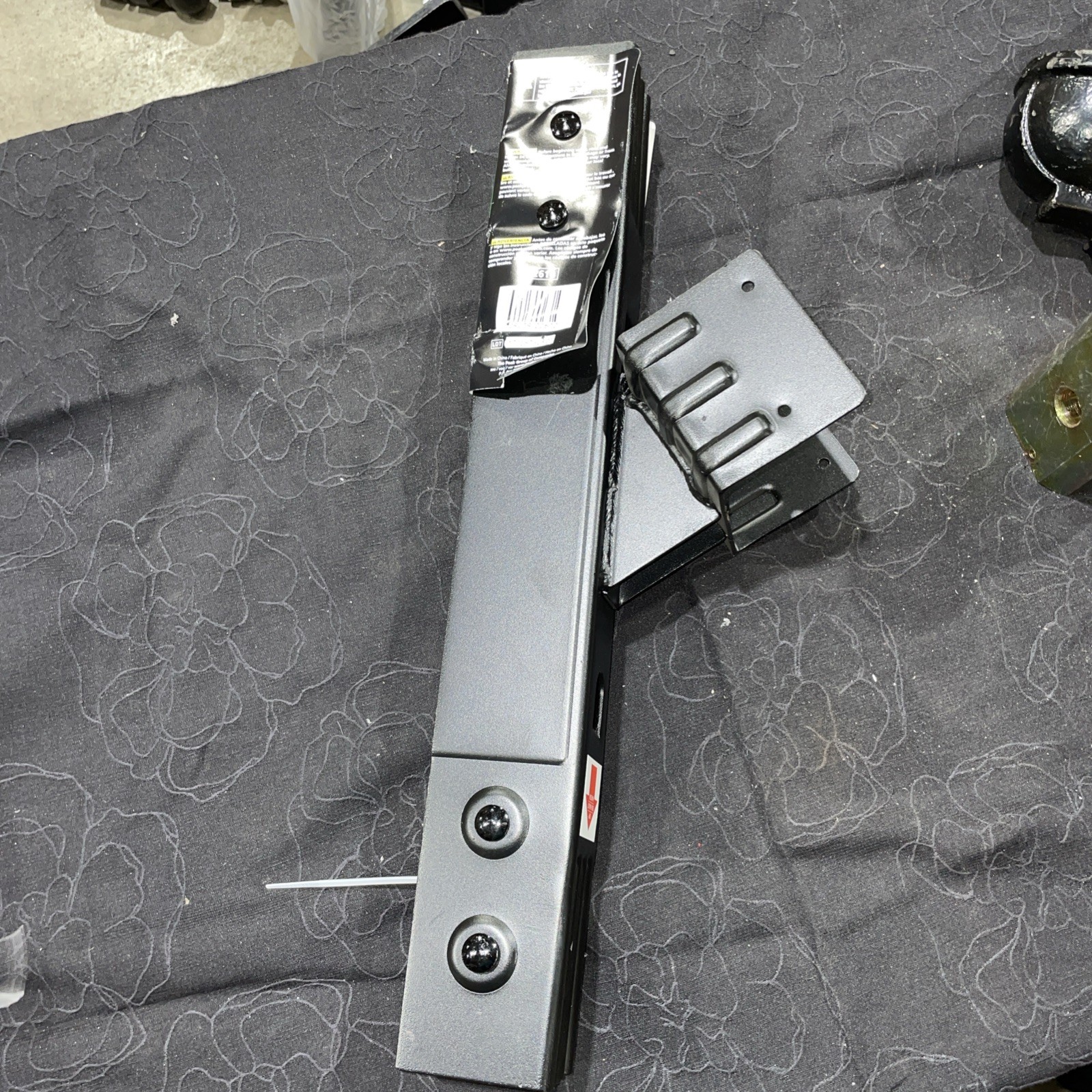 Peak Powder Coated Steel Stair Riser (Stringer) Connector Matte Black for 4-Step gallery