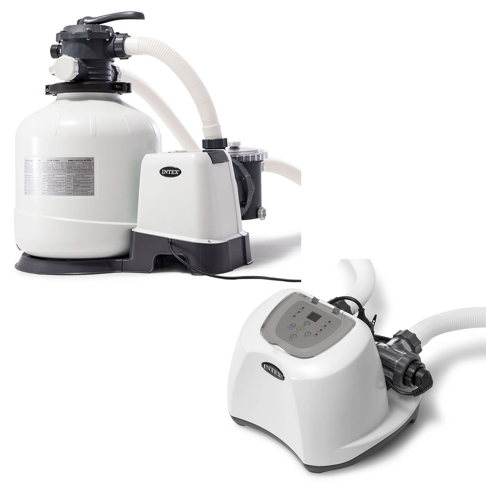 Intex 3000 GPH Sand Filter Pump and Saltwater System for Above Ground Pools gallery