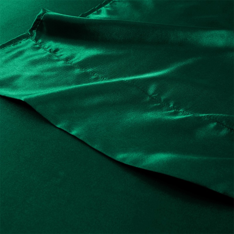 12 Colors Satin Sheet Set Smooth Soft Faux Silky Bedding Sheets Fade Resistant gallery