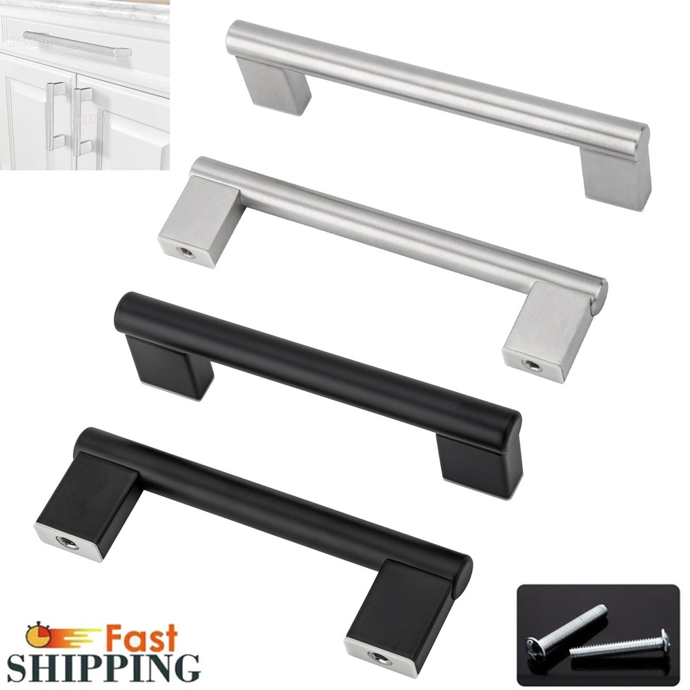 1-30Pack Kitchen Cabinet Pulls Stainless Steel Cupboard Door Drawer Bar Handles