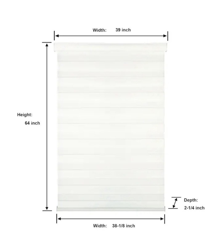 Origin21 White Light Zebra Roller Shade 39 x 64 in White Light Filtering gallery