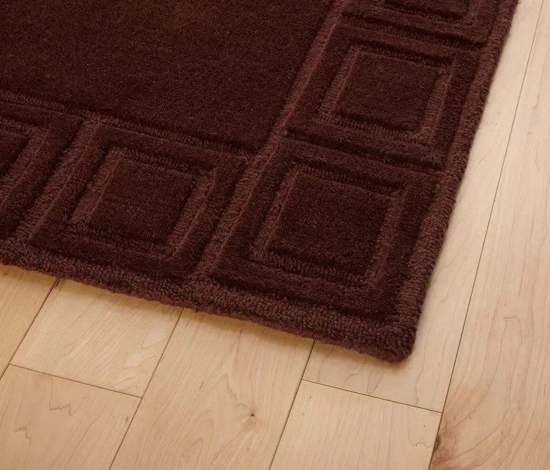 8x12 Handmade Wool Rug Burgundy Minimalist Luxury Hand Tufted Carpet 8x10| gallery