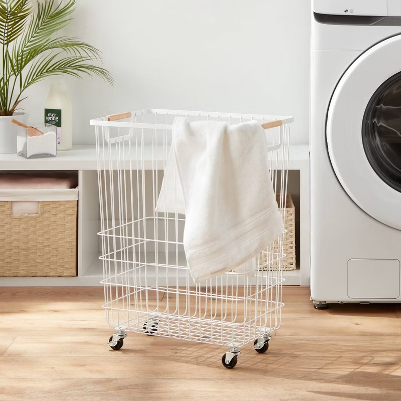 Wire Rolling Laundry Hamper - Brightroom gallery