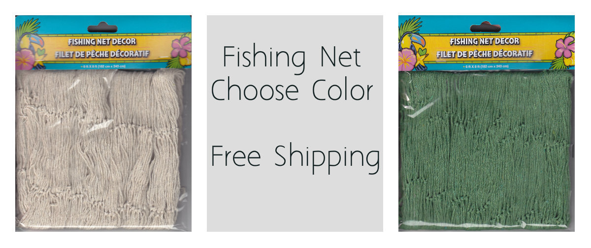 FISHING NET Decor, Beach, Luau, pool, Nautical, tropical party decoration Choice gallery