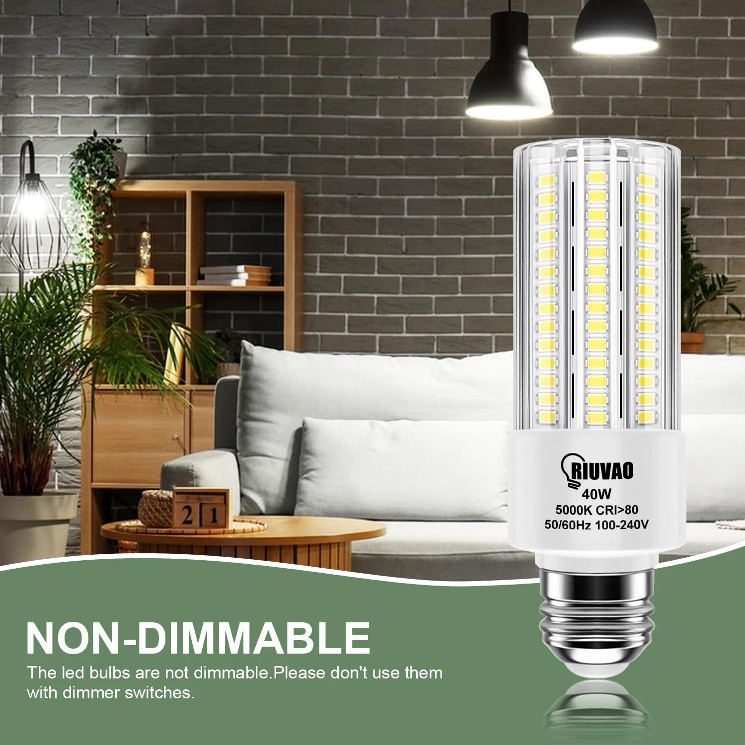 4pcs LED Light Bulb 5000LM 300w Equivalent Super Bright 5000K Cool Daylight W... gallery