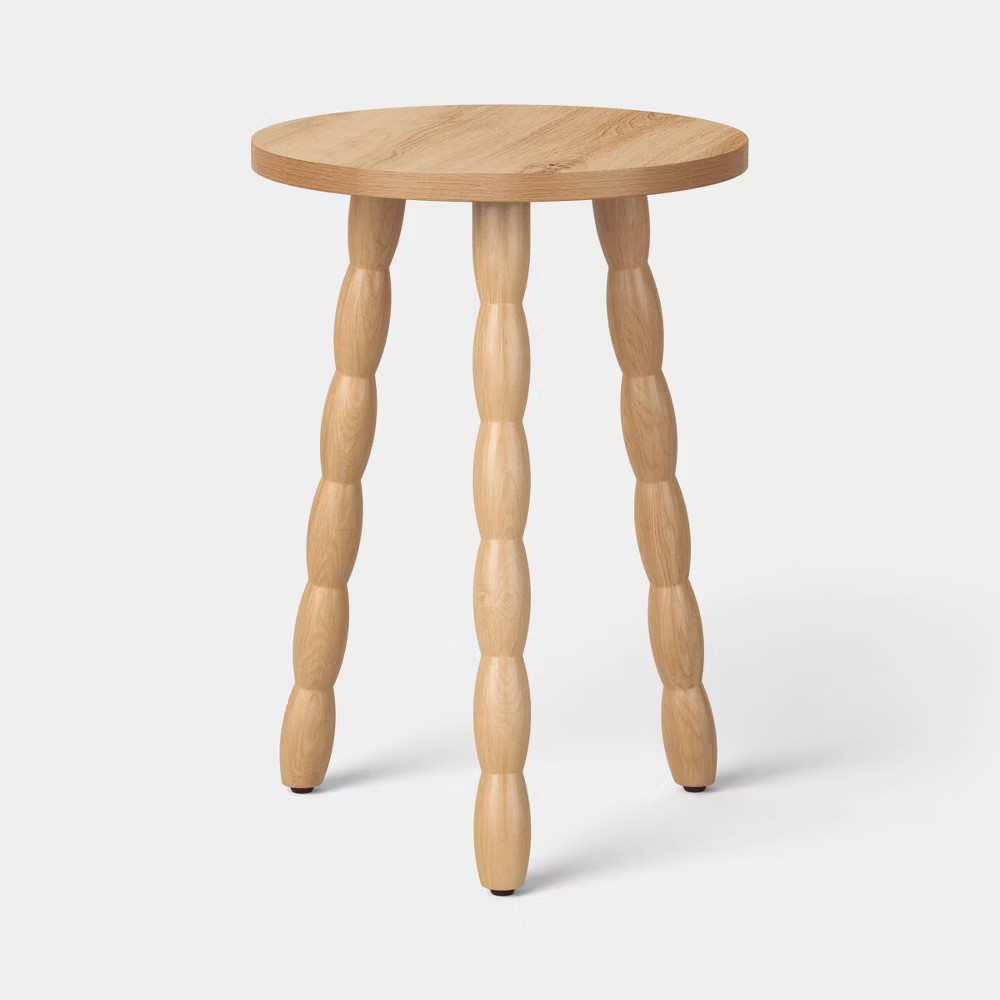 Bobbin Turned Wood Side Table Natural - Fully Assembled gallery
