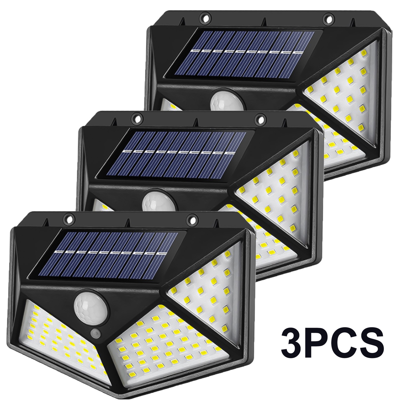 3PCS Outdoor Solar Wall Light LED Motion Sensor Bright Flood Street Lamp gallery
