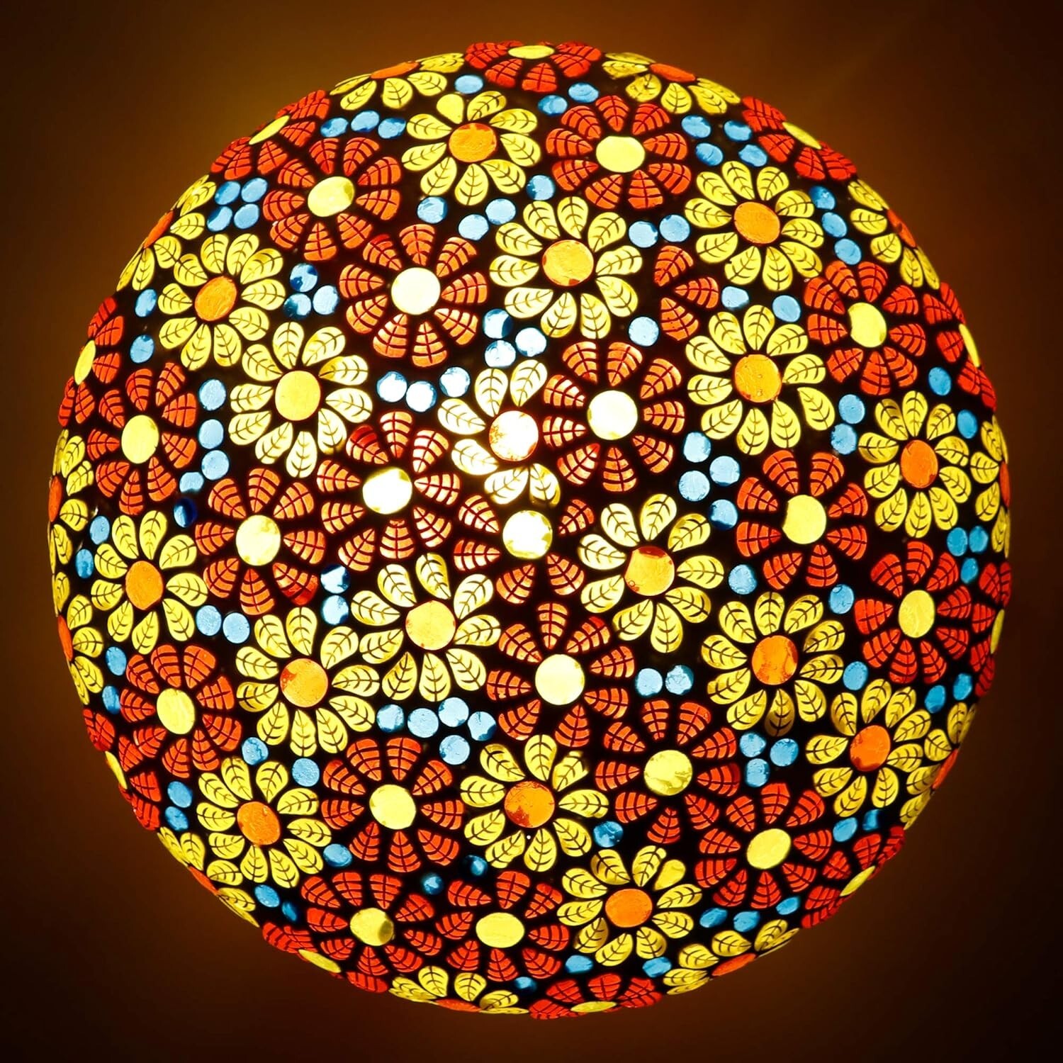 Handmade Turkish Mosaic Ceiling Light Colorful Glass Hanging Lamp home Decor gallery