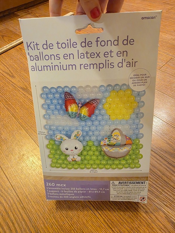 Amscan Easter Balloon Backdrop Kit 260 pieces 71" x 75" Spring Latex Foil NEW gallery