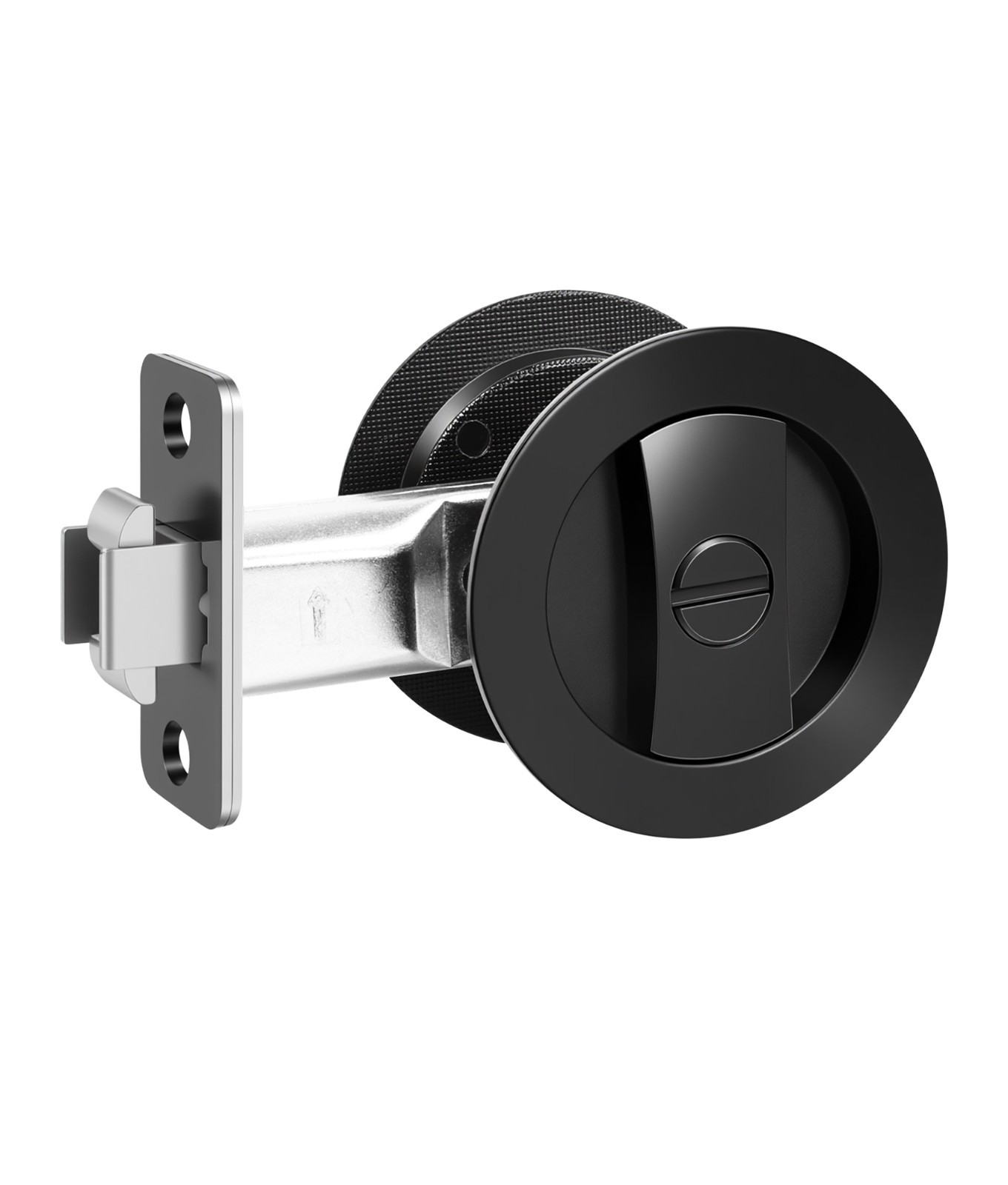 1PC-Embedded Folding Pocket Door Lock with Adjustable Latch for 2-3/8" Backset gallery