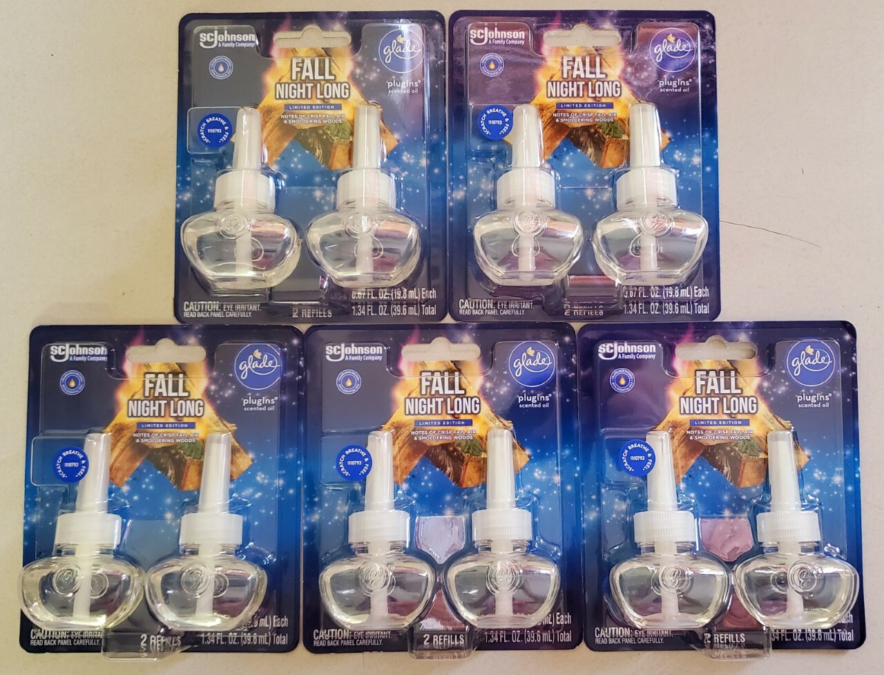 10 Glade PlugIns Fall Night Long Scented Oil Air Freshener Refills Limited Ed. gallery