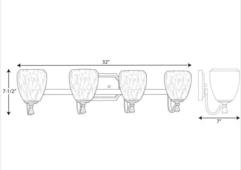 Progress Lighting P300119-020 Anjoux 4Light Antique Bronze Bathroom Vanity Light gallery