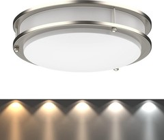 DYMOND 14″ LED Flush Mount Ceiling Light Dimmable 5 Color Temp #R018