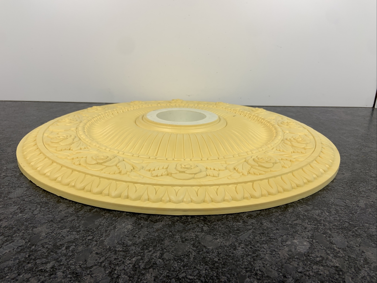 Unpainted Large 24" Dia Colonial Floral Ceiling Medallion For Light Fixtures gallery