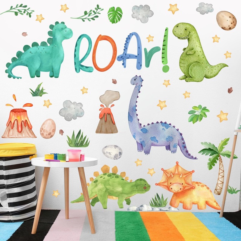 Dinosaur Wall Decals Tree Dino Wall Stickers Large Boho Wall Decals Home Deco... gallery