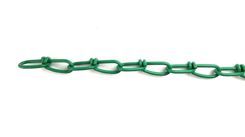2/0 x 15-ft Double Loop Chain, Green Powder Coated Steel Chain, 255lb Load gallery