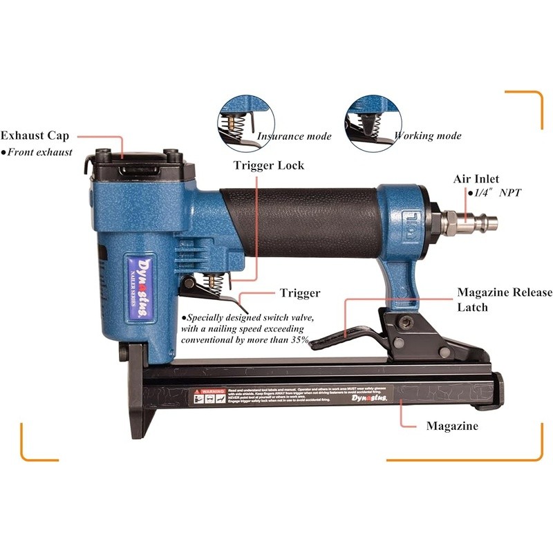 20 Gauge Pneumatic Stapler Heavy Duty T50 Air Staple Gun W/ 1000 Staples New gallery