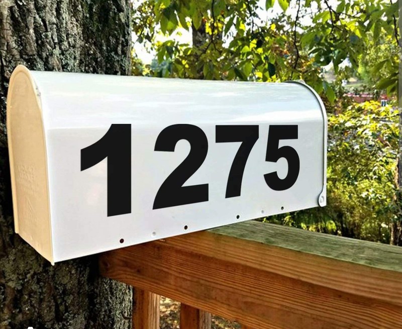 TWO Custom Mailbox Address Street Numbers Vinyl Decal House Business Door 3.0 gallery