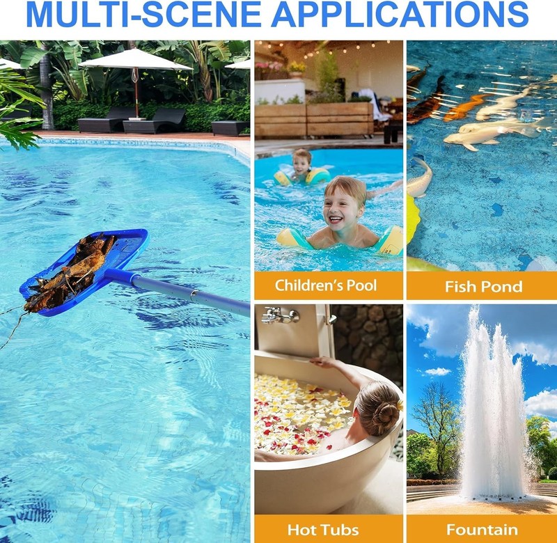 Pool Skimmer Net with Adjustable Aluminum Pole 23 to 60 Inches Ultra Fine Mesh gallery