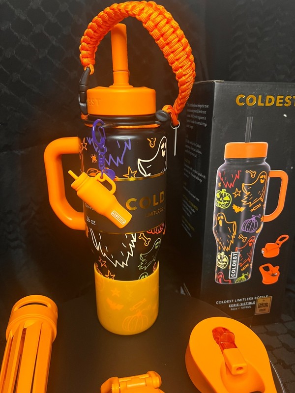 Rare Coldest 36oz EERIE-SISTABLE Limited Edition Water Bottle w/Boot Cord & Mini gallery