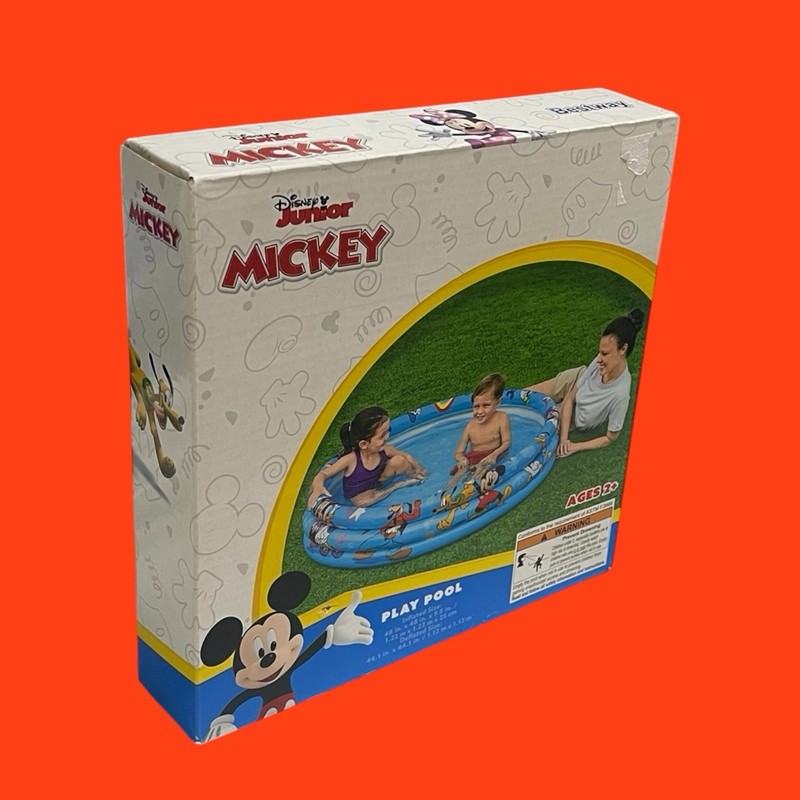 Disney Junior Mickey Play Pool Ages 2+. 3 Ring Inflatable Swimming Pool. gallery