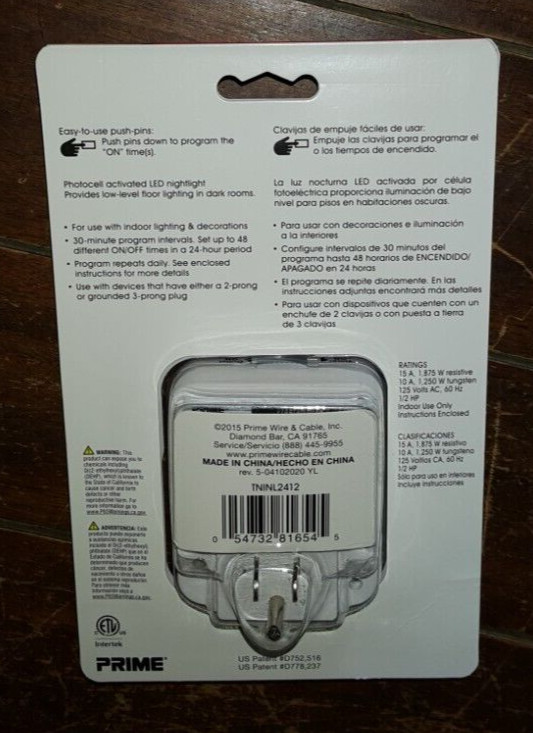 Prime Heavy Duty 24-Hour Timer -Indoor- 48 On/Off Settings ~ Model #TNINL2412 gallery