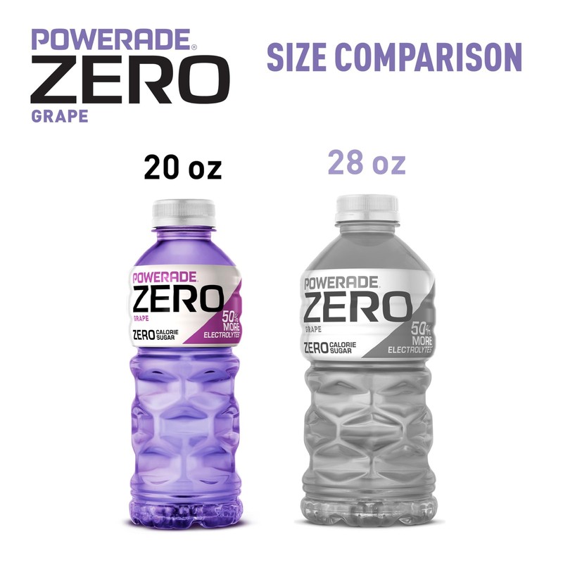 POWERADE Electrolyte Enhanced Zero Sugar Grape Sports 20 Fl Oz (Pack of 8) gallery