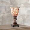 Traditional Uplight Accent Table Lamp 12" High Bronze Mosaic Ivory Glass Bedroom gallery
