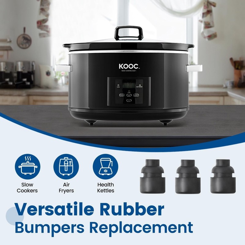 Replaceable High-Quality Rubber Legs for Slow Cookers 4-Pack - Dishwasher Safe gallery