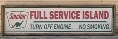 Antique Style Sinclair Gas Full Service Advertising Home Decor Sign 9×36