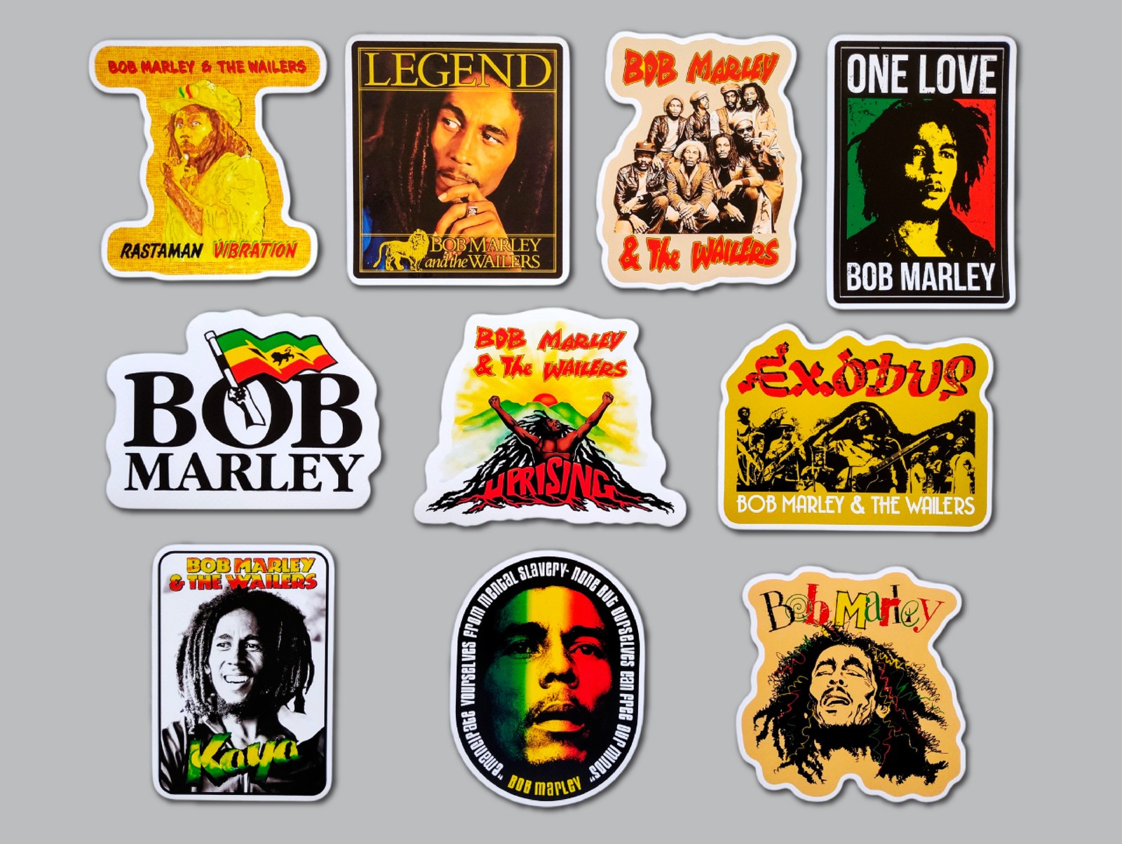 Bob Marley Vinyl Sticker Lot (10 Stickers) rasta reggae jah rastafarian wailers gallery