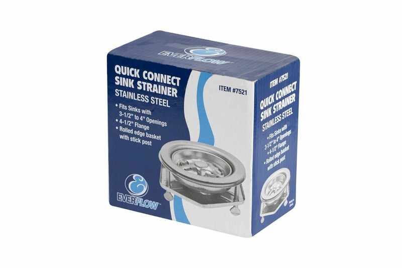 Quick Connect Kitchen Sink Stainless Steel Drain Assembly - Tools not required! gallery