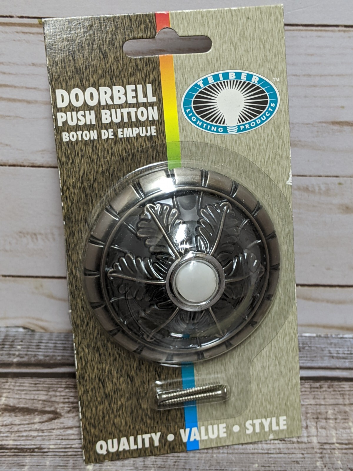Teiber Doorbell Craftmade Surface Mount Push Button Antique Pewter LED Light gallery