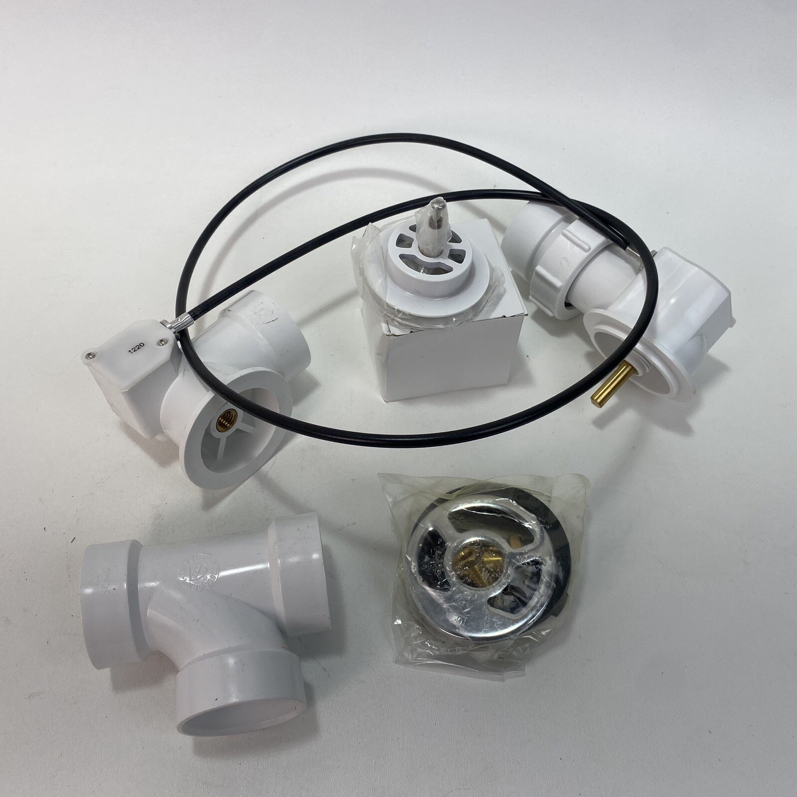 WESTBRASS PVC 45” Cable Drive Bath Waste & Overflow in Stainless Steel. W0.45-WH gallery