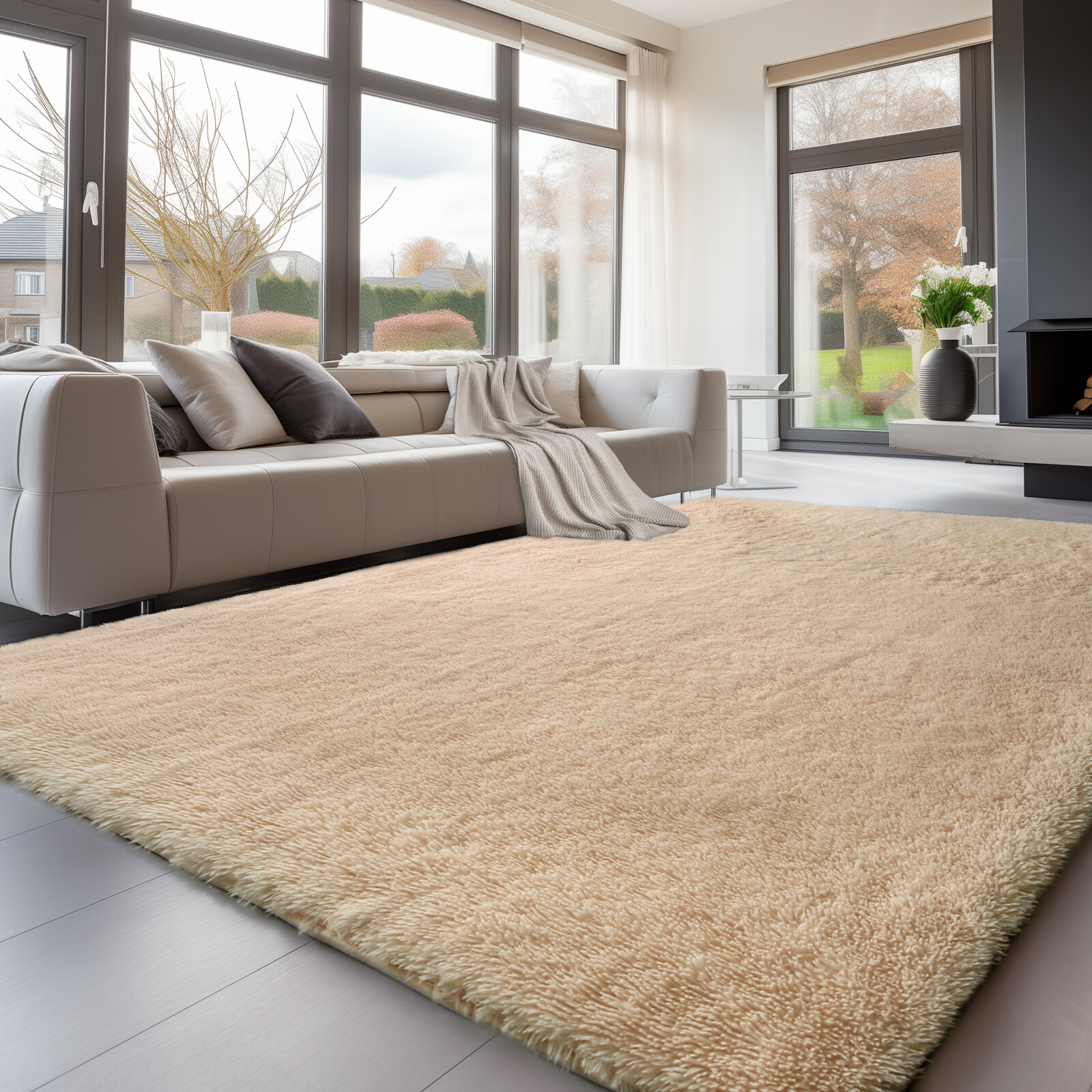 Large Fluffy Area Rug, Soft Shaggy Non-Slip Carpet for Living Room & Bedroom gallery