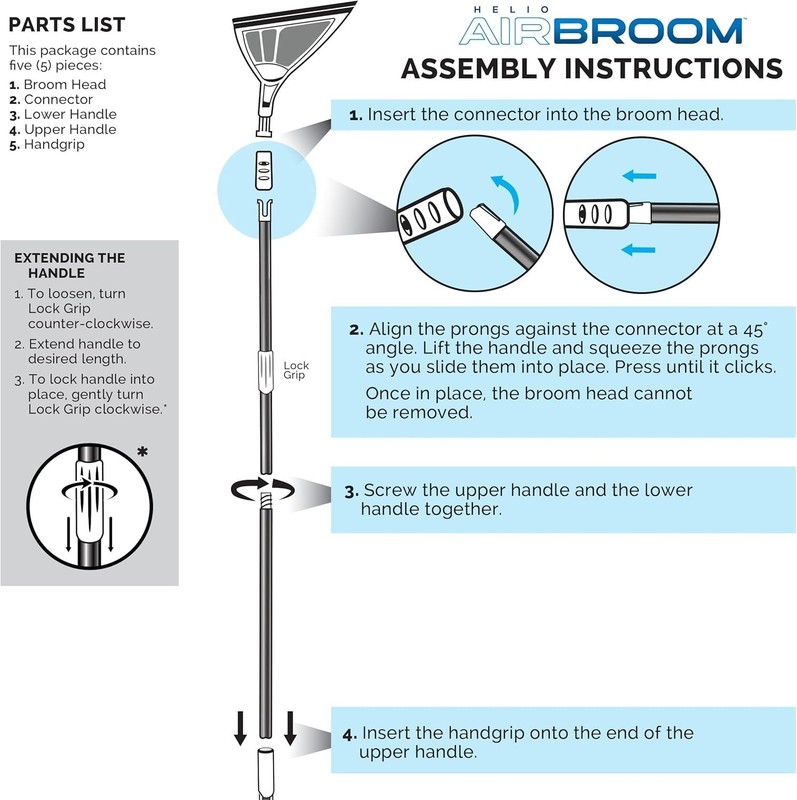 3 Piece Kit All Surface Sweeper and Squeegee for Wet and Dry Cleaning Dust, Dir gallery