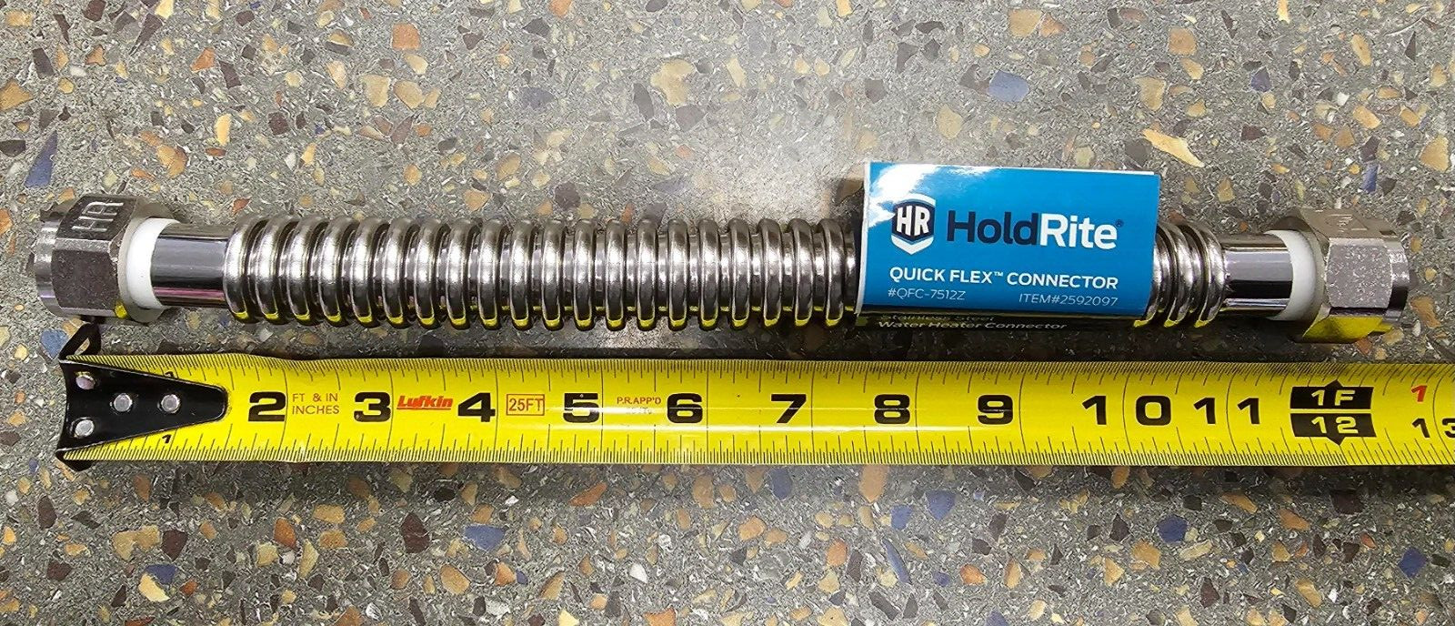 HoldRite QFC-7512Z (12") SS CORRUGATED WATER HEATER QUICK FLEX CONNECTOR gallery