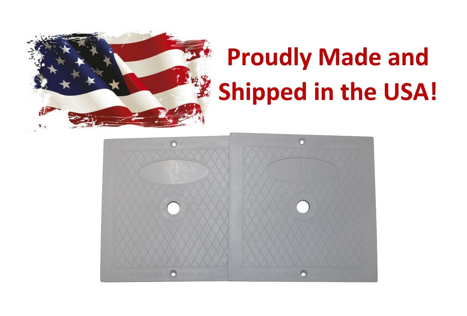 2 Pack Grey Hayward Square 10" Pool Skimmer Deck Lid SP1082 SPX1082E Aftermarket gallery