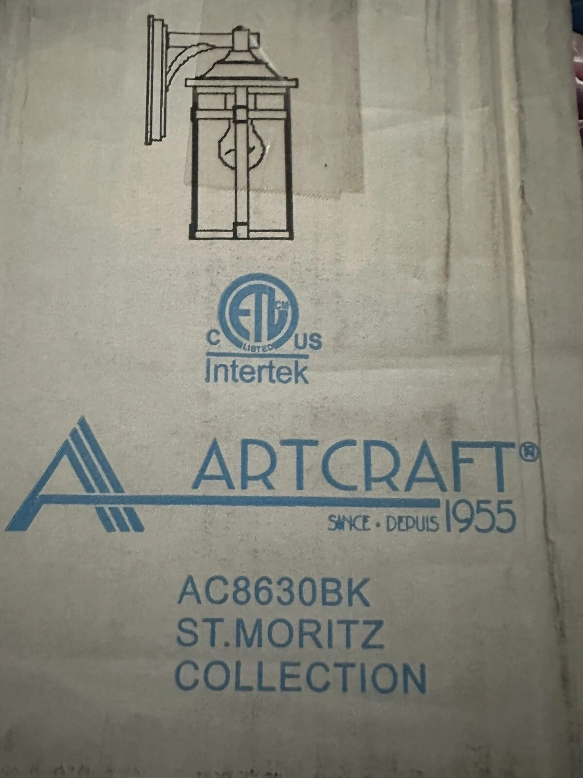 Artcraft Lighting St. Moritz AC8630BK Outdoor LED Wall Light In Black gallery