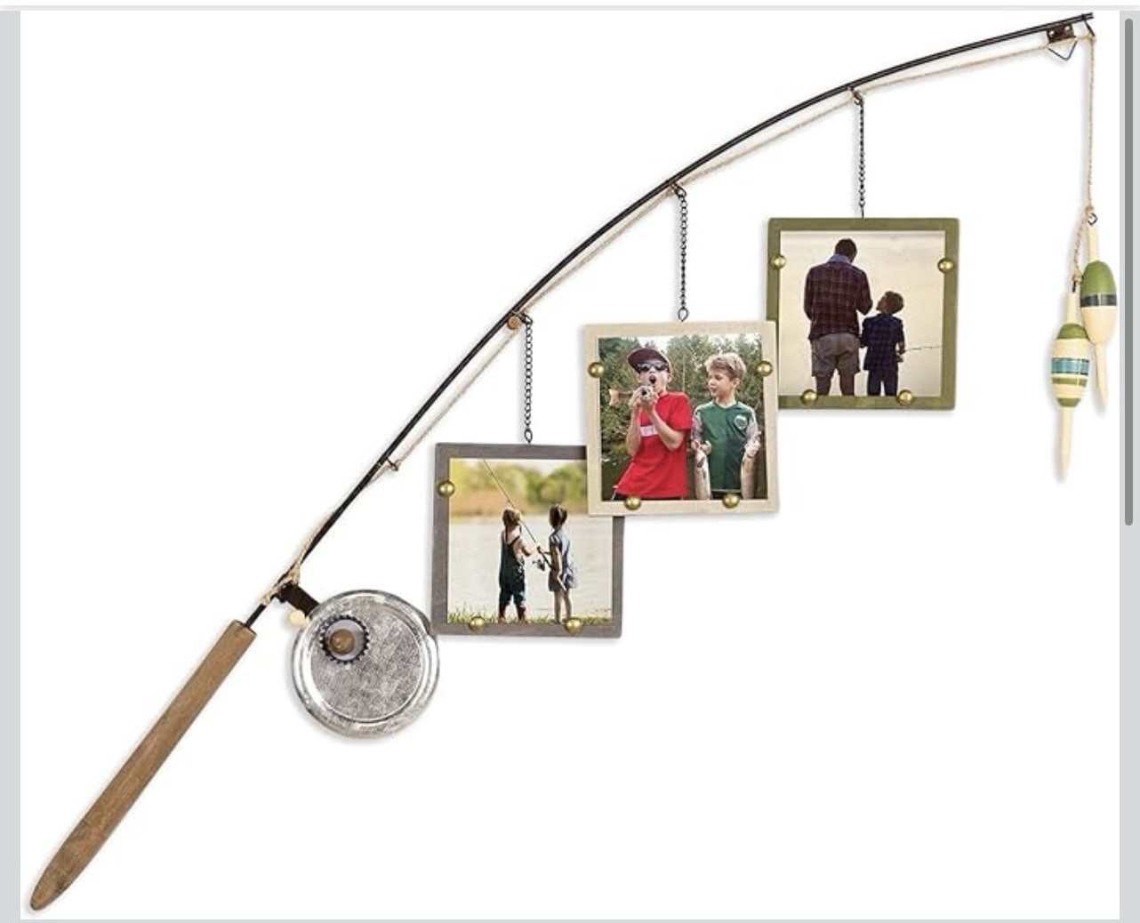 Fishing Pole Triple Photo Frame 4x4 Landscape Or Portrait gallery