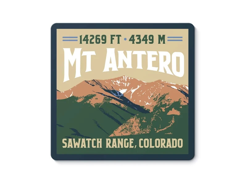 Mt. Antero Colorado 14er Sticker – Scenic Mountain Hiking Vinyl Decal gallery