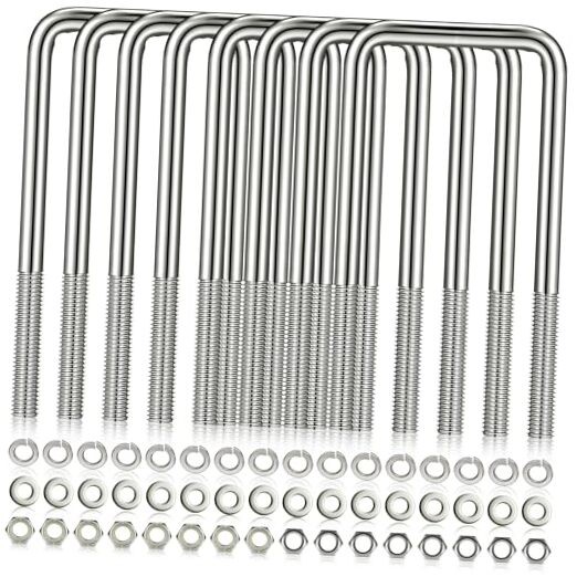 Pcs 304 Stainless Steel Square U-Bolt Boat 1/2 D x 3 1/16 W x 7 5/16 Inch 8 gallery
