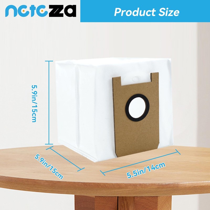 T20 Dust Bags Replacement Compatible with Airrobo T20+ Robot Vacuum white gallery