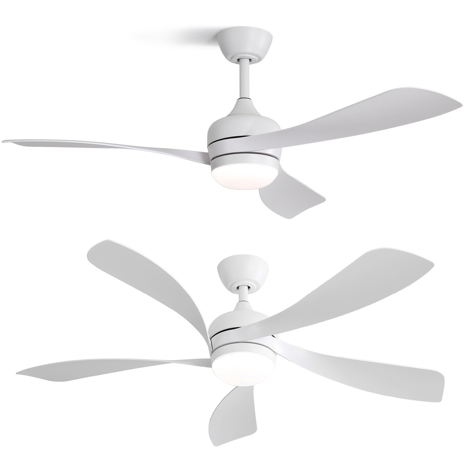 Industrial Ceiling Fan With Lights and Remote Dimmable 3CCT Reversible DC Motors gallery