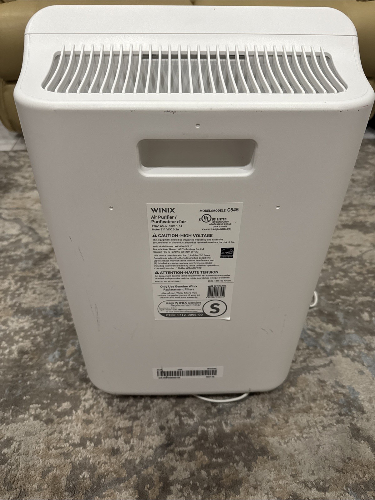 Winix C545 Air Purifier, True HEPA 4 Stage Smarter Air Purifier NO FILTERS gallery