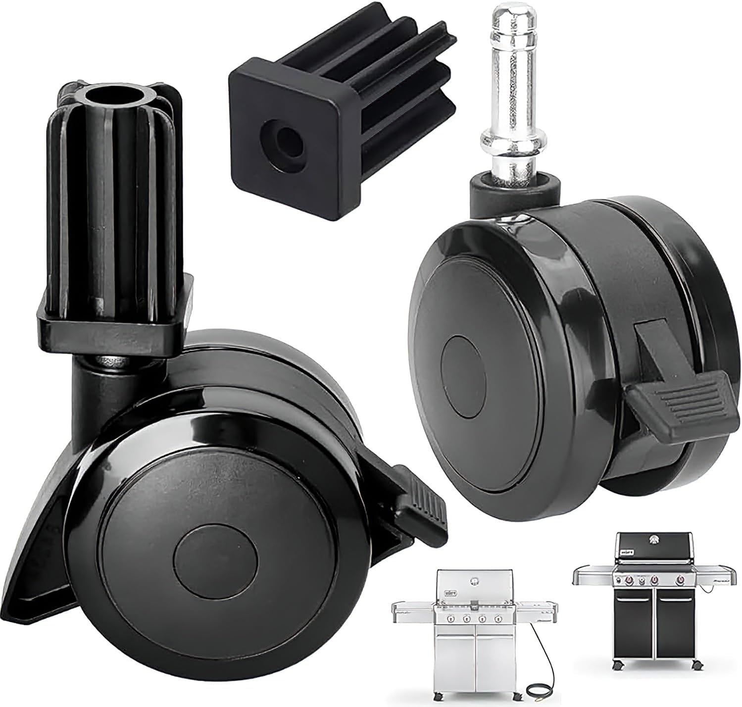 Weber 70360 Locking Caster Wheels with Inserts for Spirit Genesis Summit Grills gallery