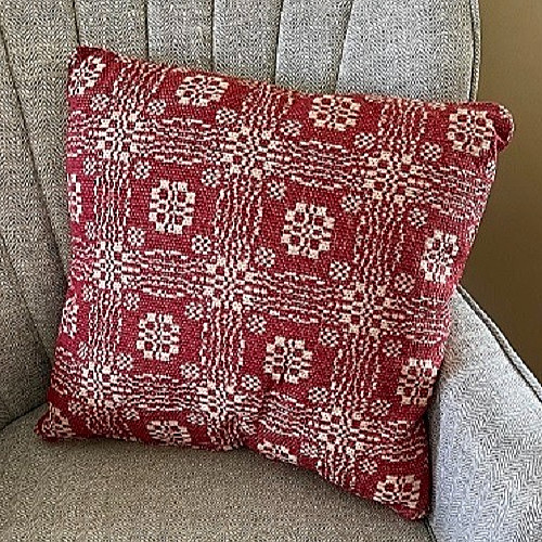 NEW PRIMITIVE FARMHOUSE PILLOW RED TAN GETTYSBURG 16" SQ Cotton FILLED Country gallery