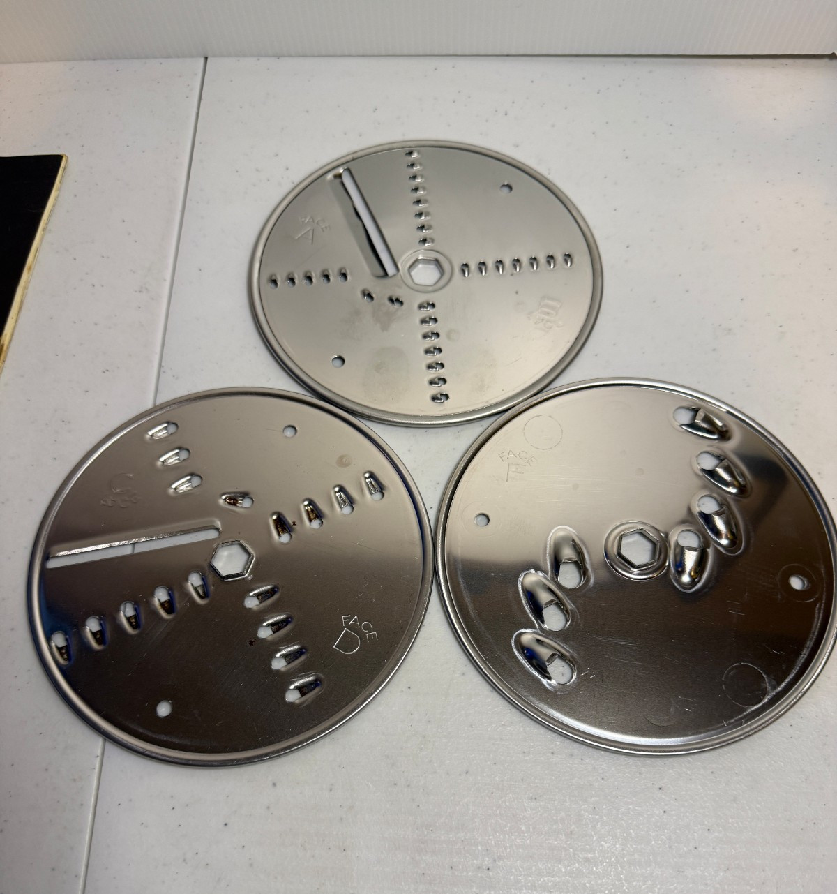 LA MACHINE MOULINEX 354 390 Food Processor Parts Disc Cutting Blades A B C D F gallery