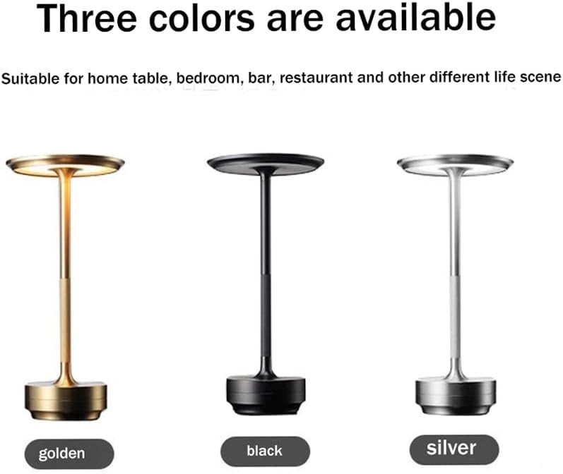 Cordless LED Touch Sensor Table Lamp Rechargeable Dimmable Bar Desk Night Light gallery