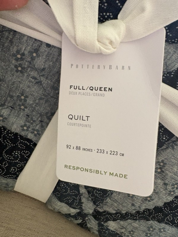 Pottery Barn Harper Patchwork Reversible FULL/ QUEEN Quilt NWT-MSRP $279 gallery